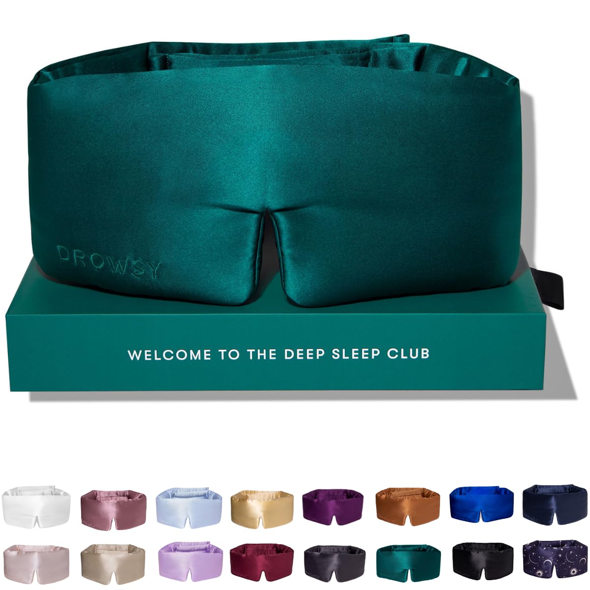 DROWSY Silk Sleep Mask - Face-hugging, padded cocoon in pure Mulberry silk