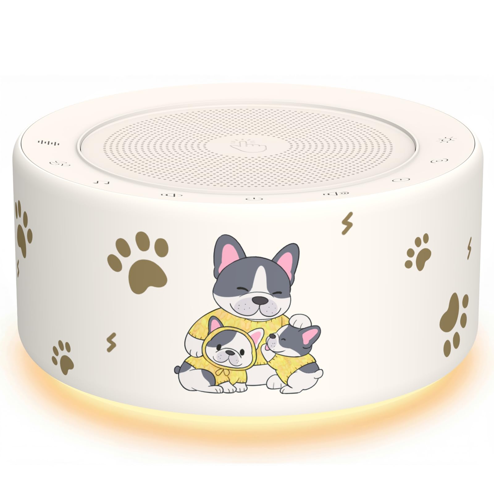 Kipcush Noise Machine for Sleep & Focus, 30 Sounds, Night Light, Memory Function