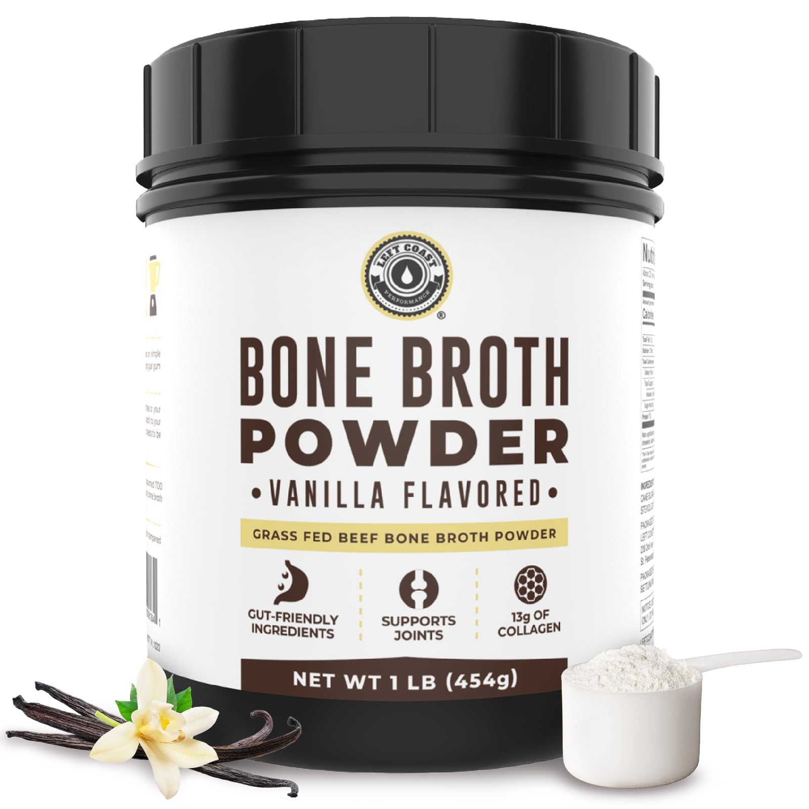 Left Coast Bone Broth Protein Powder – Grass-Fed Beef