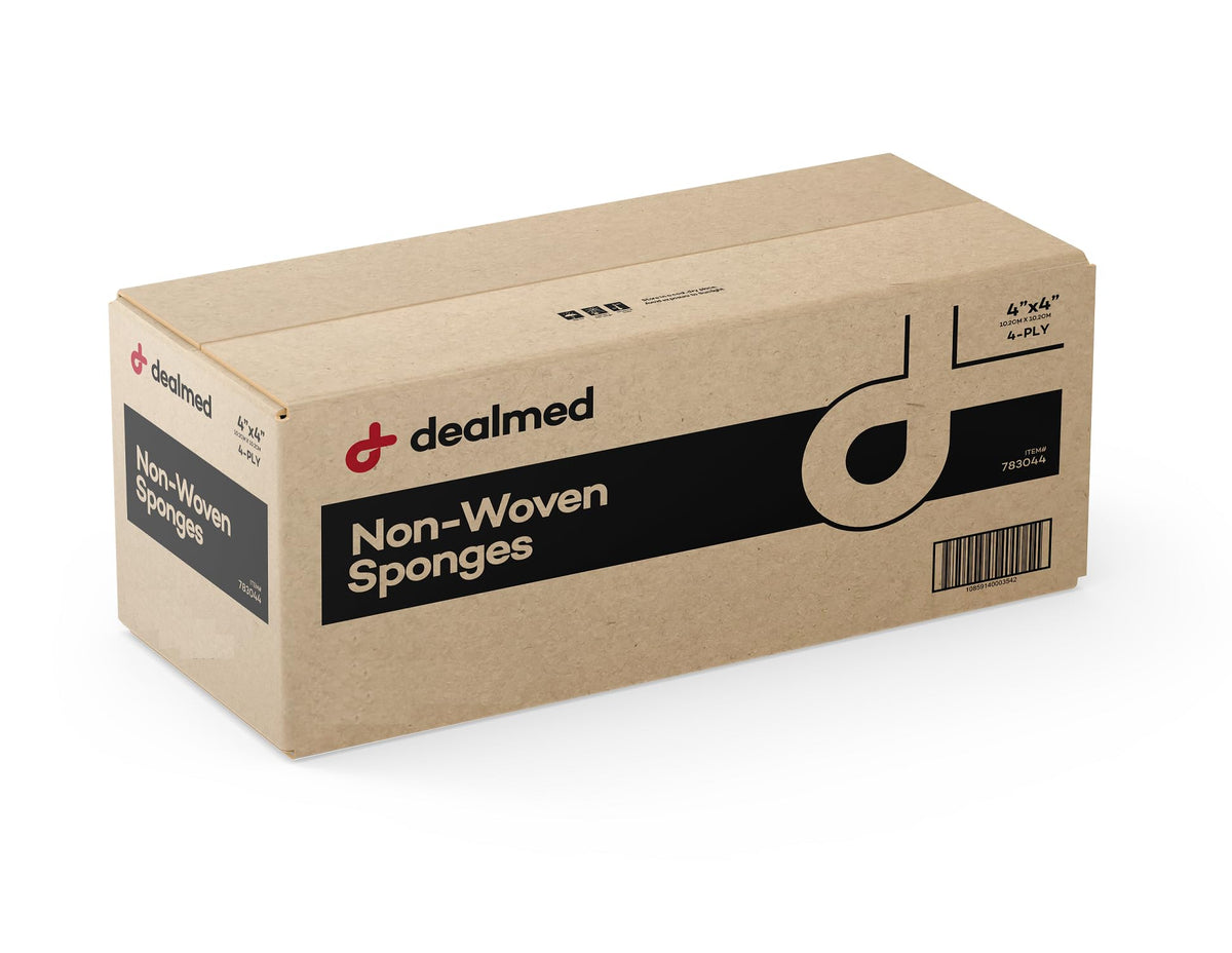 Dealmed Non-Woven Gauze Sponges - Absorbent Wound Care for First Aid