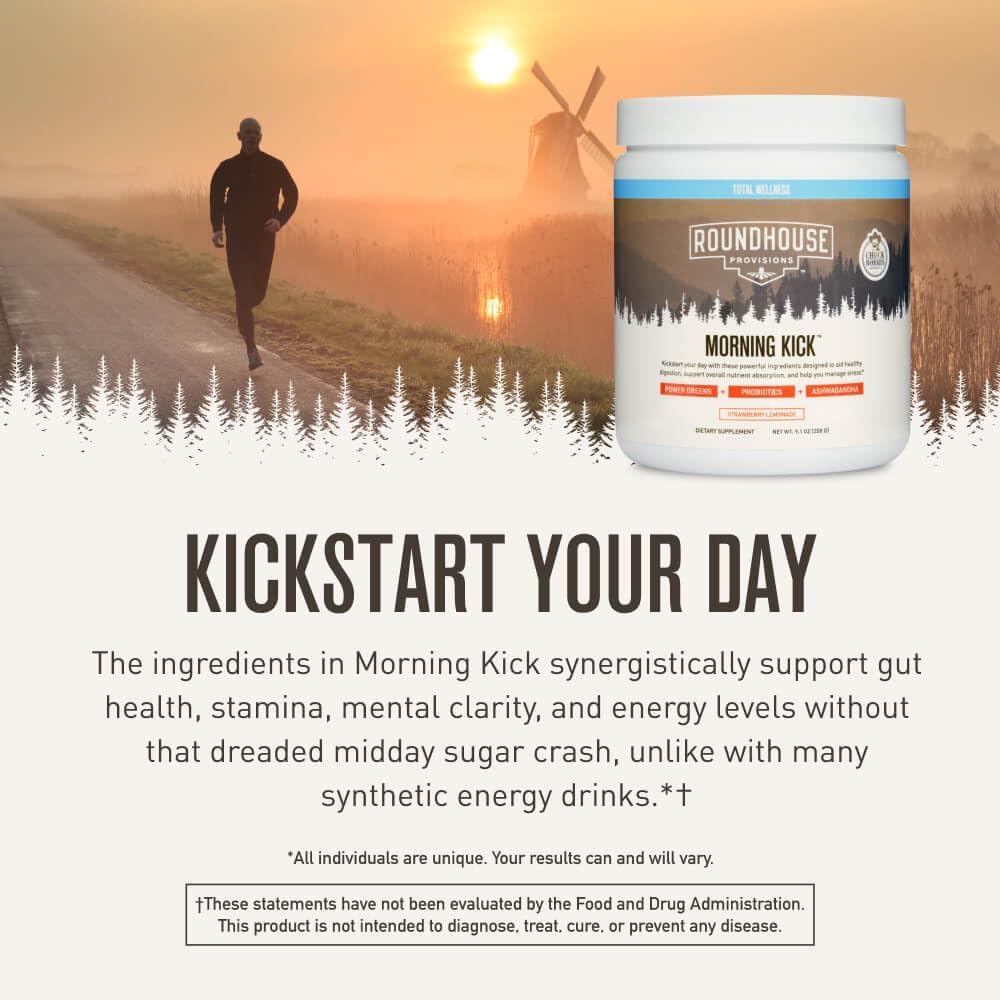 Morning Kick Greens Powder Chuck Norris Probiotics

