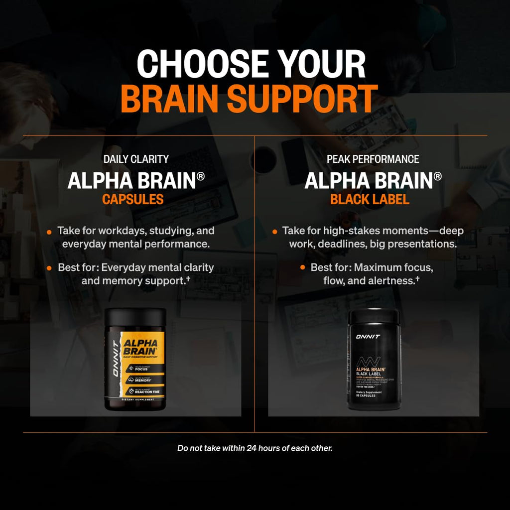 ONNIT Alpha Brain Black Label – Citicoline Brain Support

