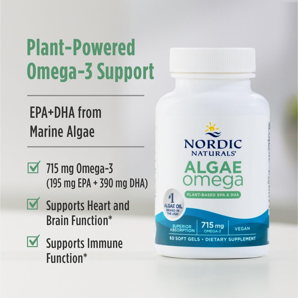 Nordic Naturals Algae Omega Vegan Omega-3 Soft Gels

