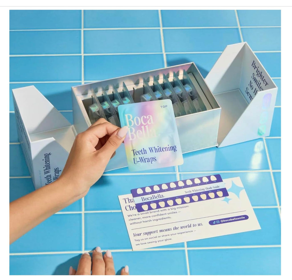 BocaBella Teeth Whitening Trays U-Wraps Enamel-Safe Formula

