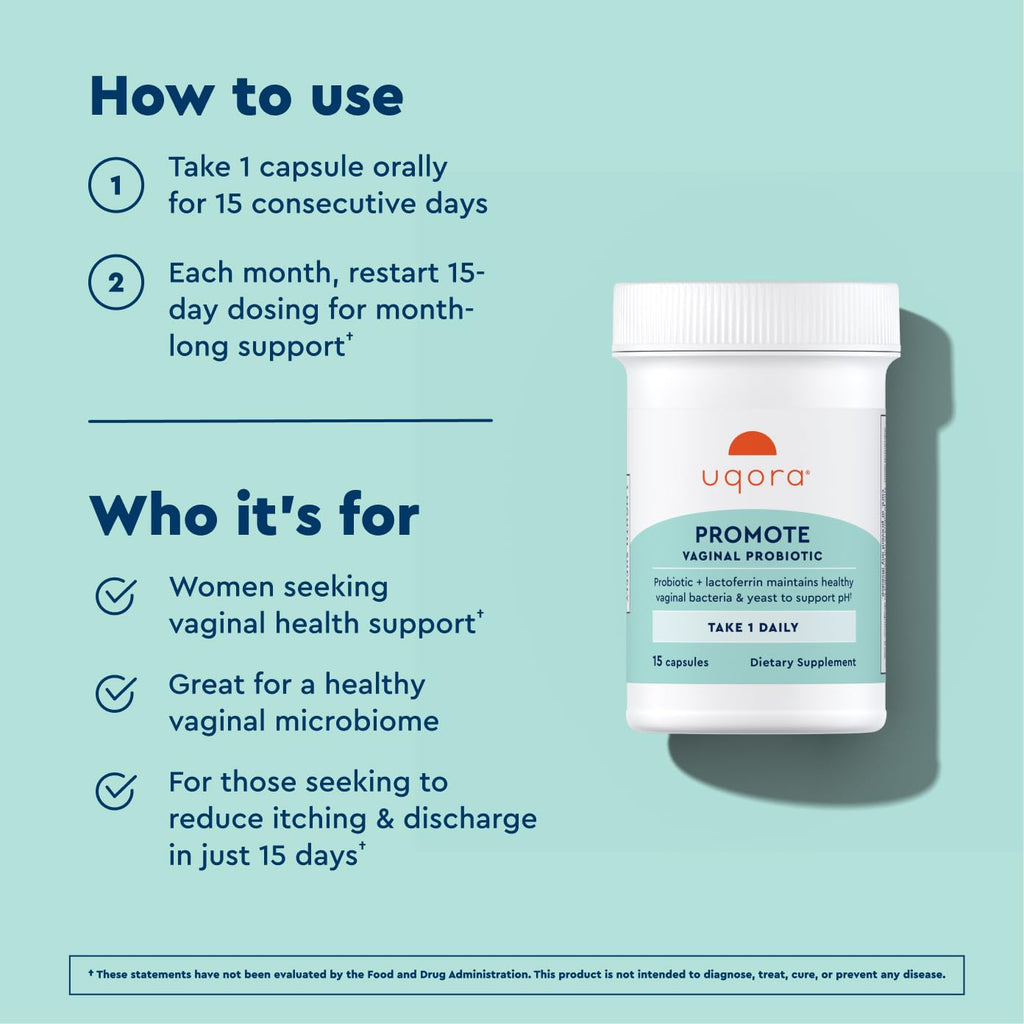 Uqora Promote Vaginal Health Probiotic for Women

