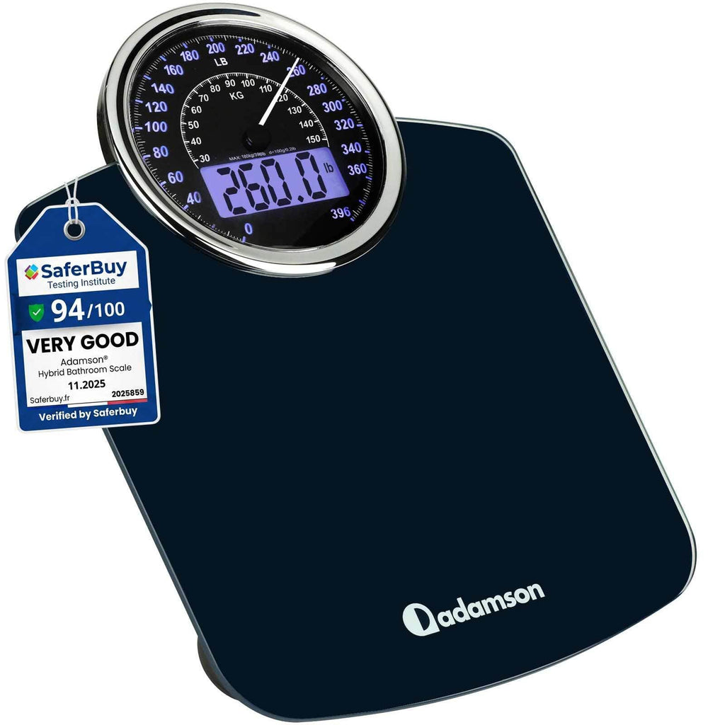 Adamson Hybrid Bathroom Scale with Analog & Digital Display