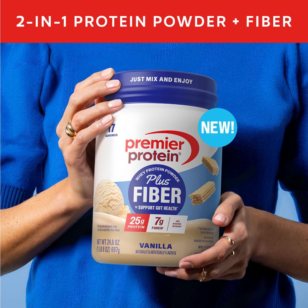 Premier Protein Powder Plus Fiber 25g Protein

