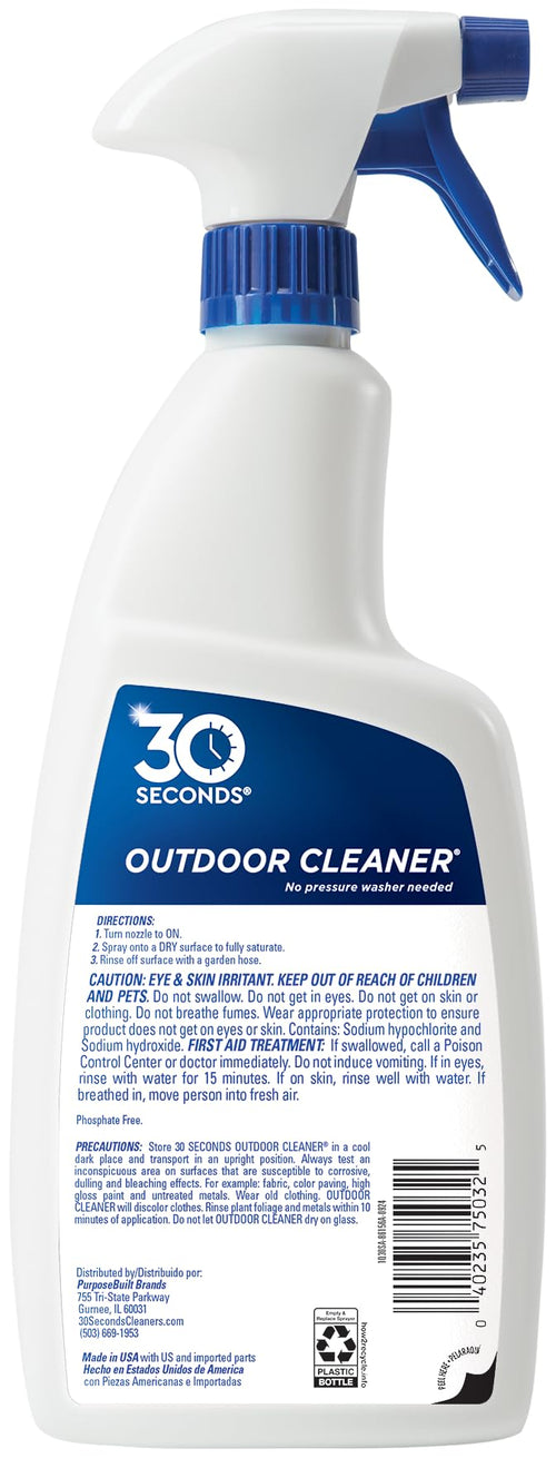30 SECONDS Outdoor Mold & Mildew Stain Remover Spray

