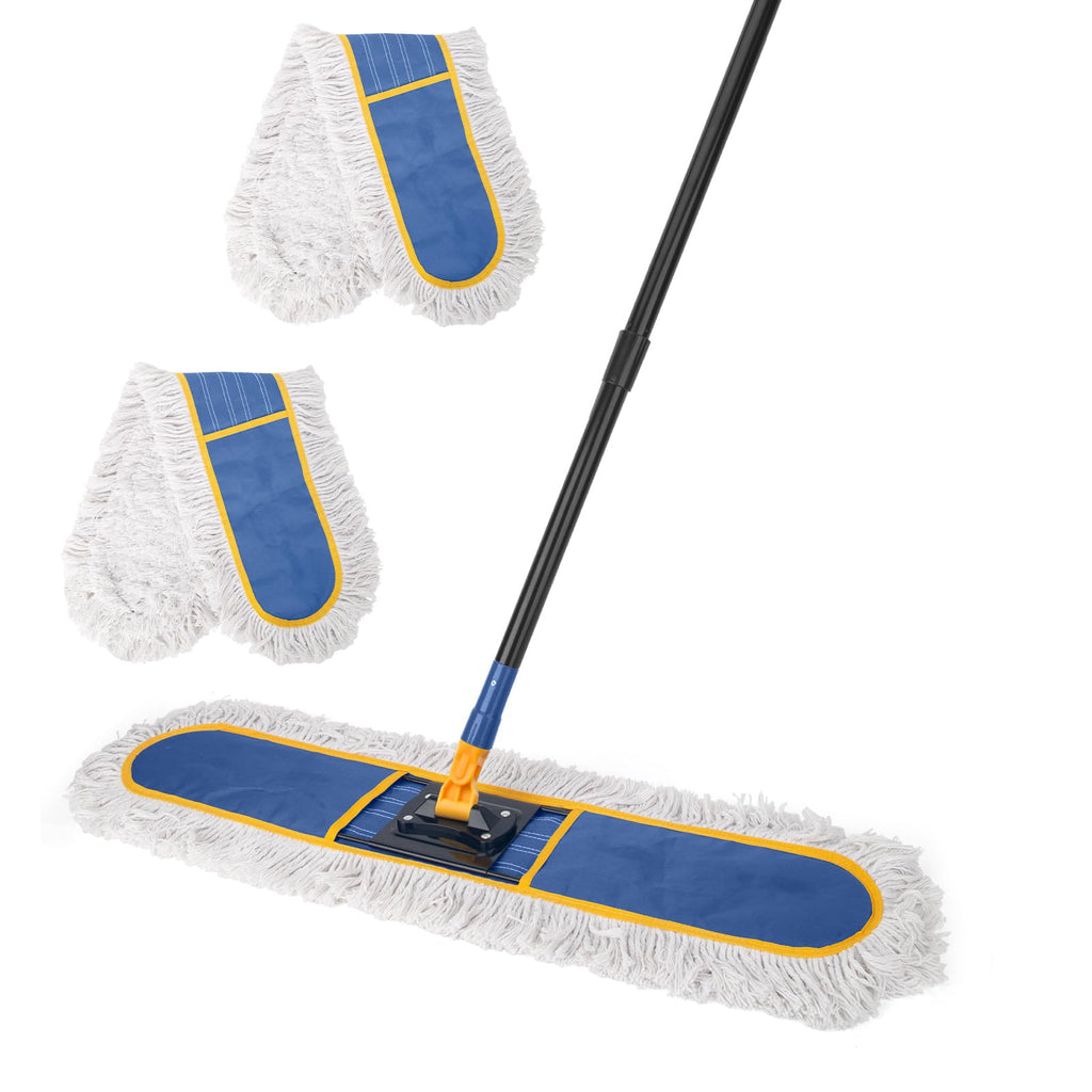 Commercial Dust Mop 59-Inch Handle with Reusable Pads

