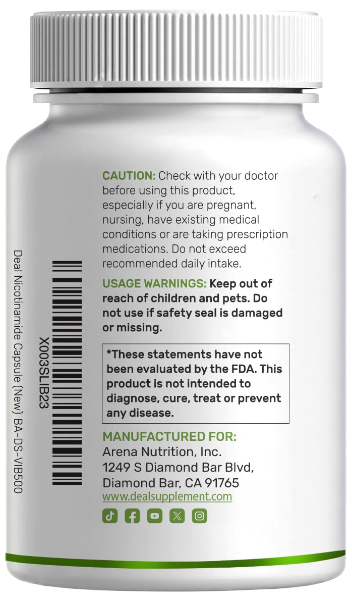 Vitamin B3 Nicotinamide Capsule - Flush-Free

