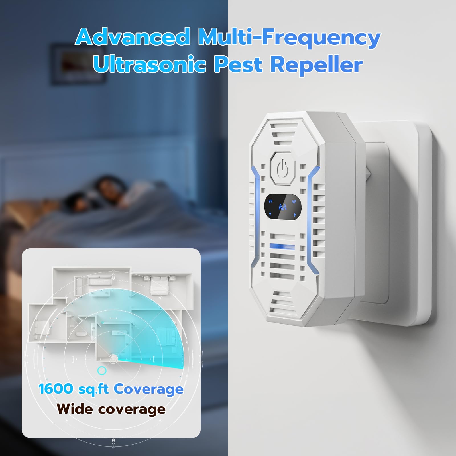 2026 Upgrade Ultrasonic Pest Repeller - Plug-in Deterrent

