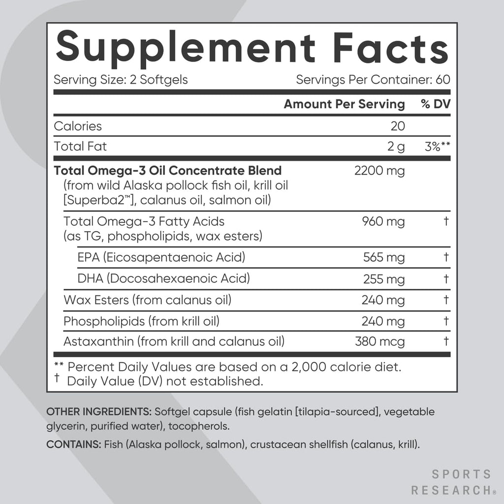 Omega-3 Fish Oil by Sports Research

