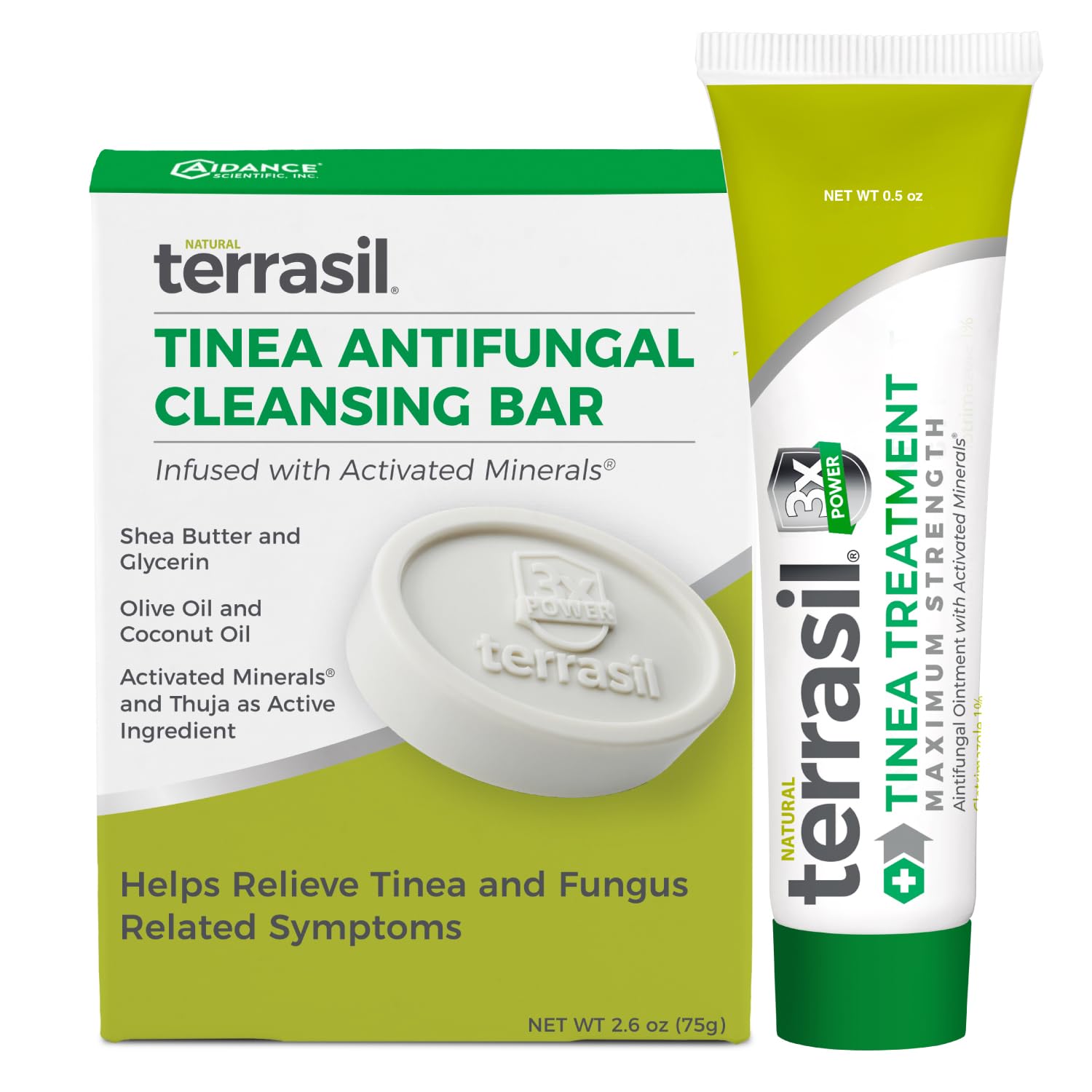 Terrasil Tinea Cream and Soap Kit 1% Clotrimazole Made in USA

