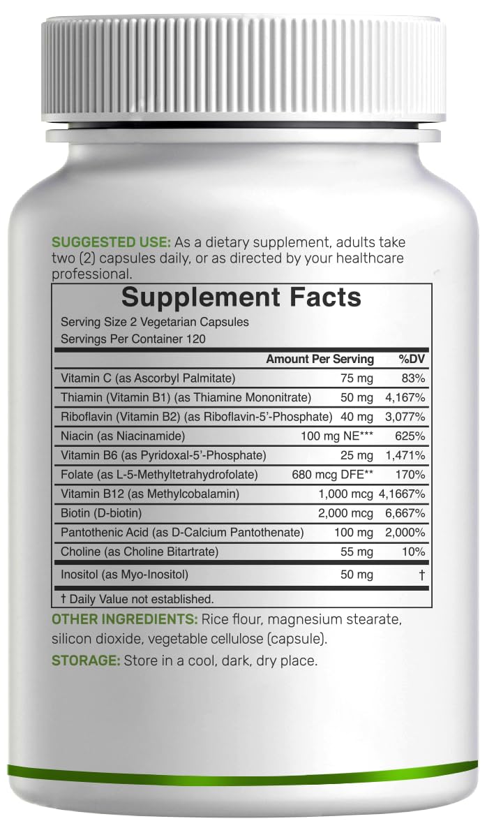 Bioactive Vitamin B Complex | Methylated B Vitamins + Vitamin C

