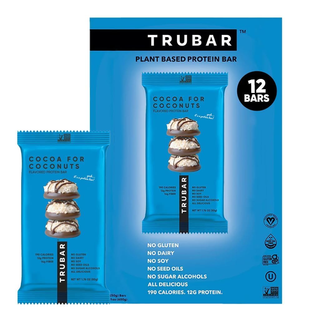 TRUBAR Vegan Protein Bar | Plant Based, Gluten Free

