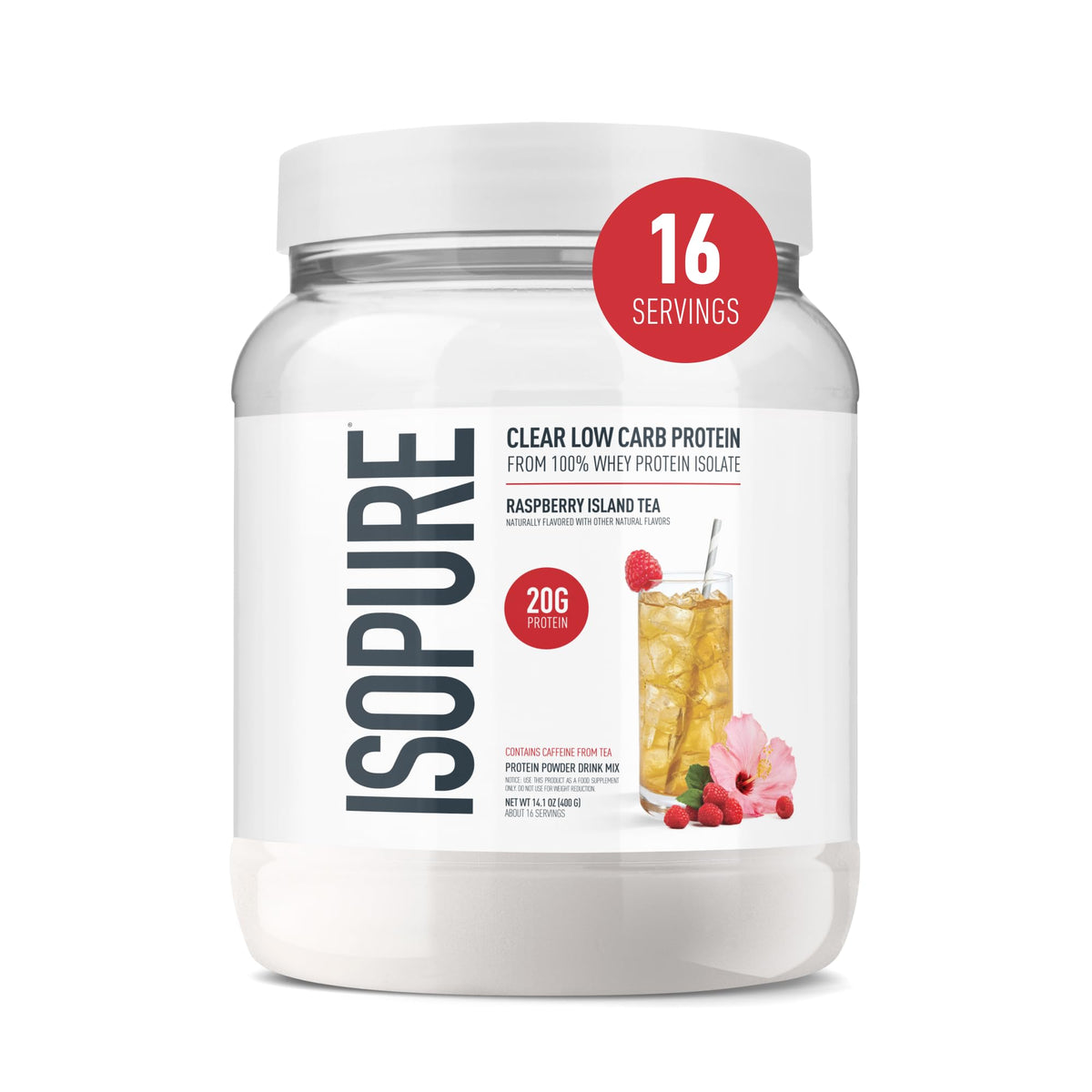 Isopure Clear Whey Isolate Protein Powder - Lactose Free, Gluten Free