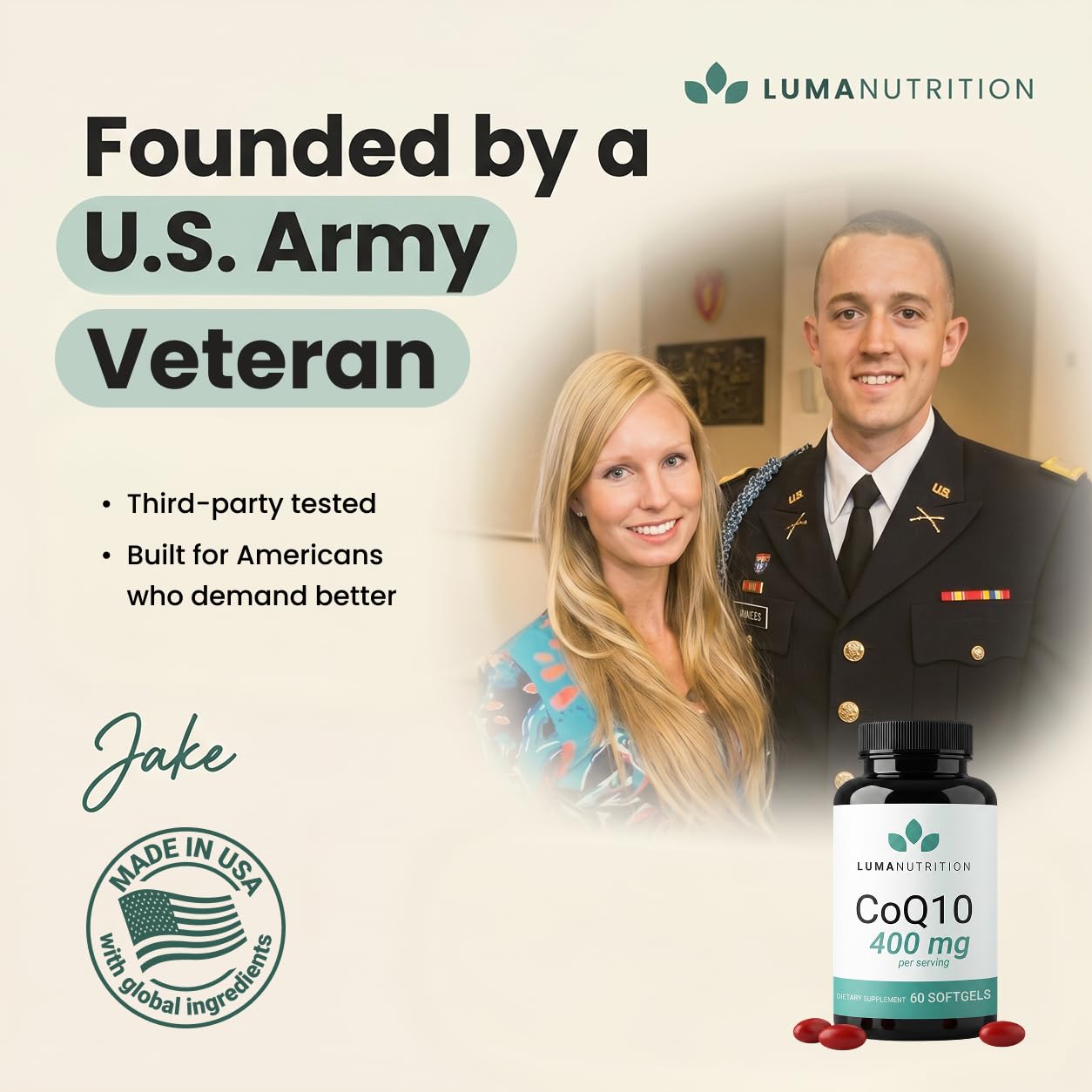 Luma Nutrition CoQ10 Softgels High-Absorption Heart Health

