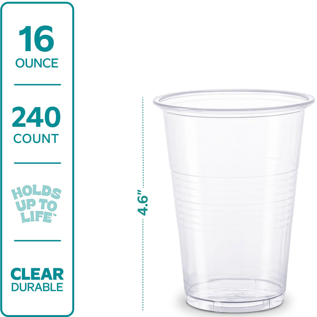 GUSTO Plastic Cups – Disposable for Cold Beverages

