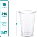 GUSTO Plastic Cups – Disposable for Cold Beverages

