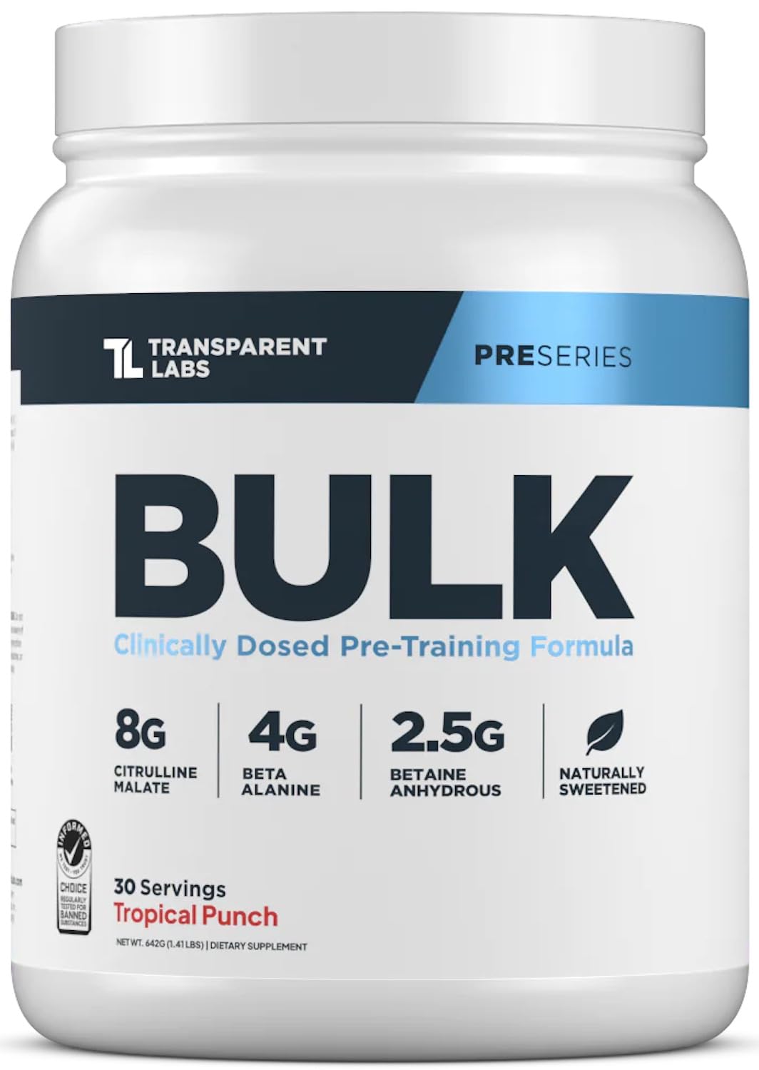 Transparent Labs Bulk Pre-Workout Powder