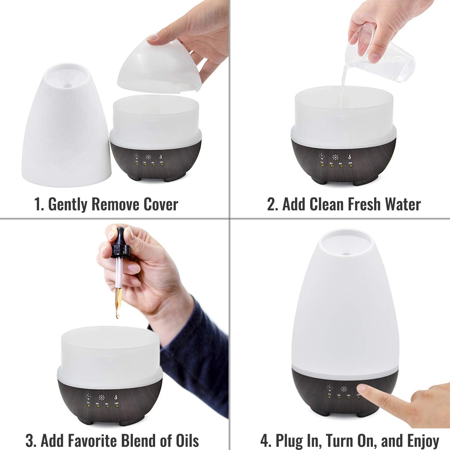 HealthSmart Essential Oil Diffuser | Cool Mist Humidifier

