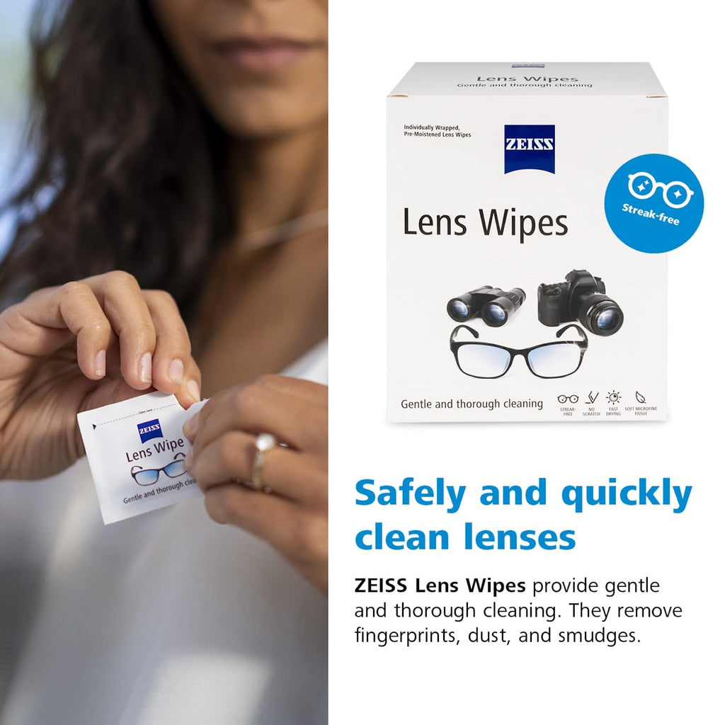 ZEISS Pre-Moistened Glasses Wipes | Lenses Cleaner

