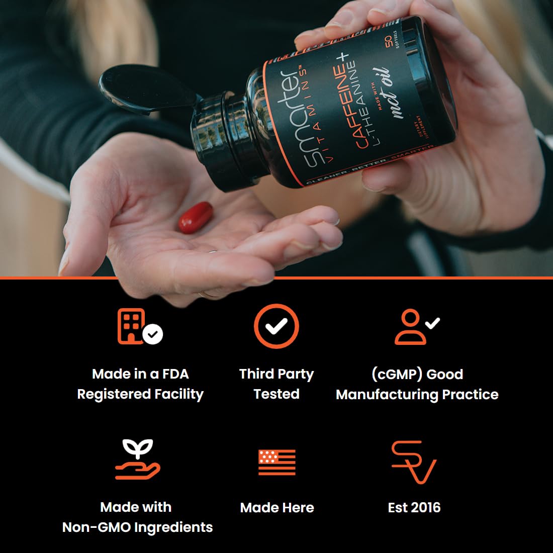 SmarterVitamins Energy & Focus Dietary Supplement

