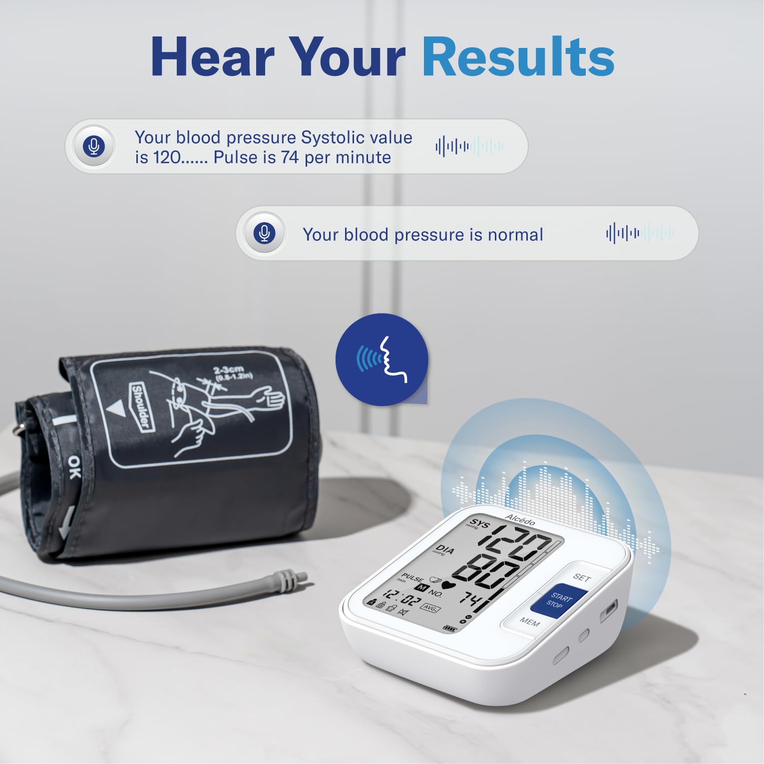 Alcedo Blood Pressure Monitor for Home Use | LCD Display

