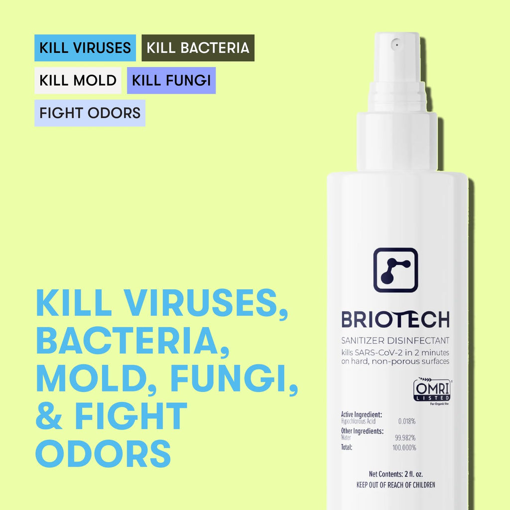BRIOTECH Hypochlorous Sanitizer - 99.99% Germs

