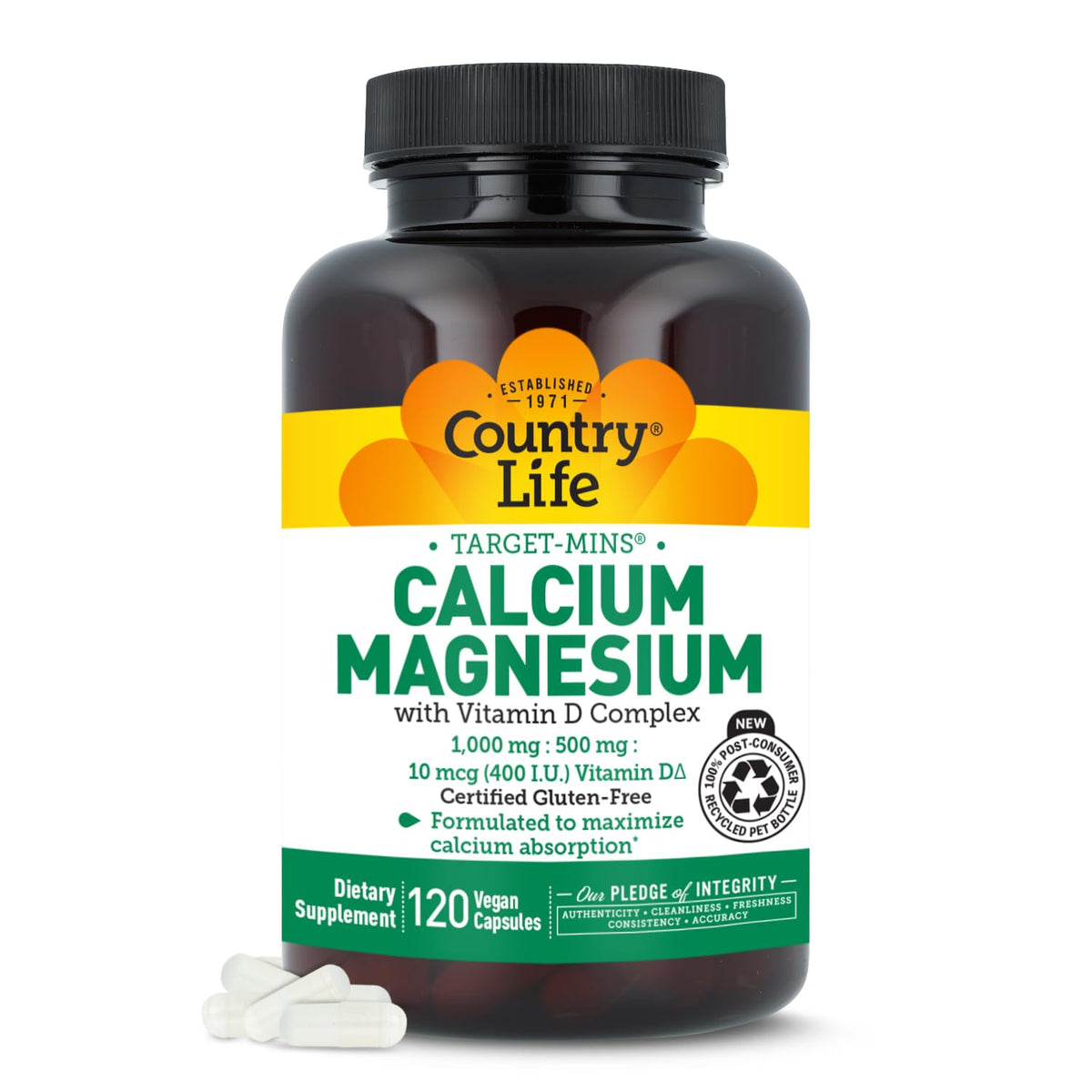 Country Life Target-Mins Calcium Magnesium Vitamin D Complex