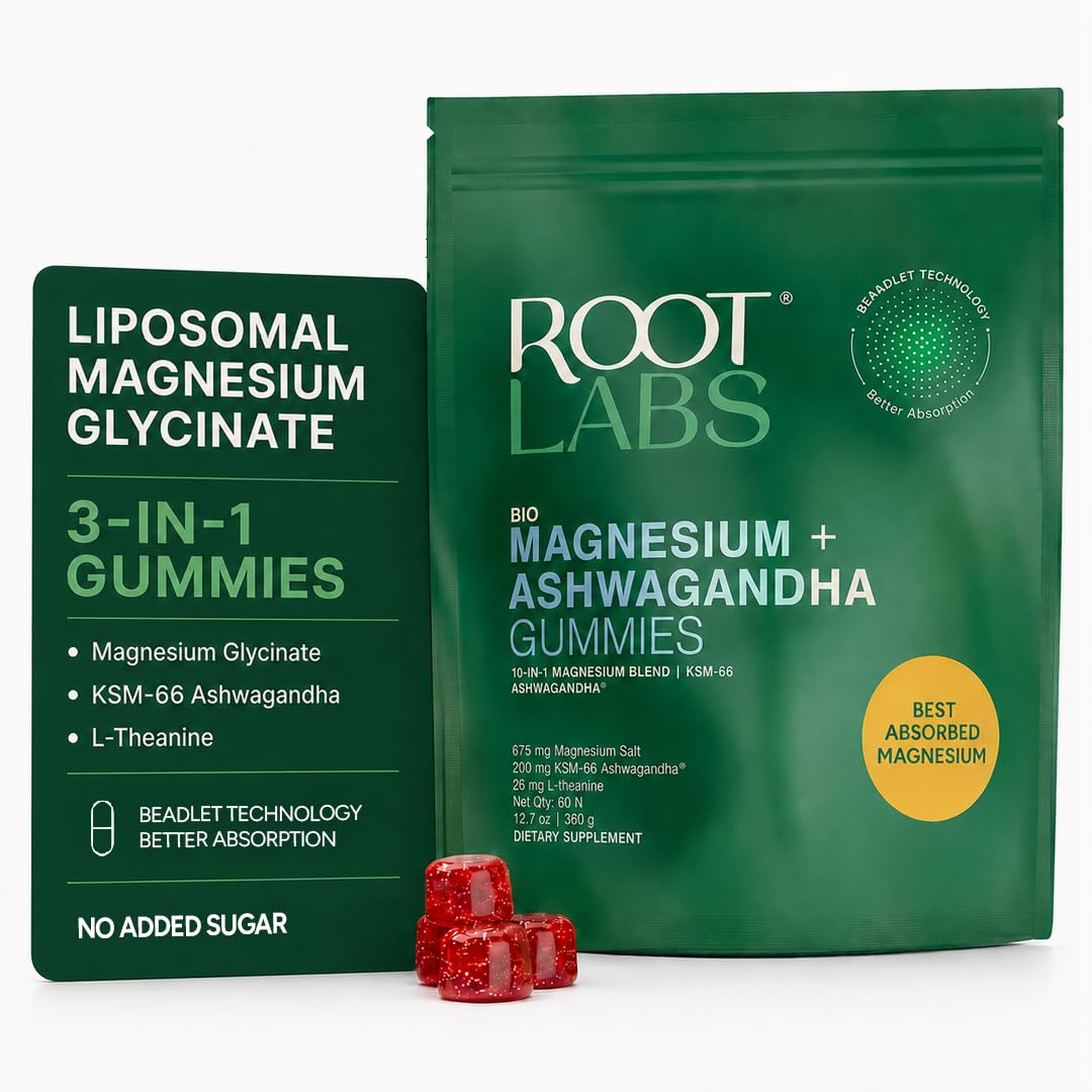 Magnesium Glycinate Gummies by Root Labs for Stress & Sleep

