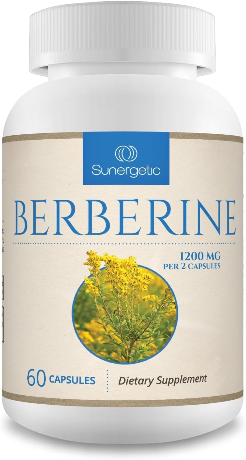 Sunergetic Premium Berberine Supplement - Berberine HCl, Immune Support, Vegetarian