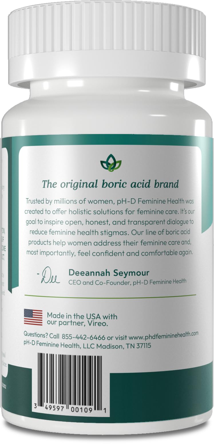 pH-D Boric Acid Suppositories for Feminine Health

