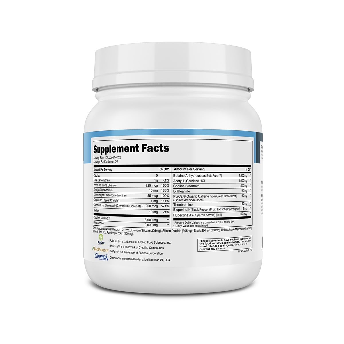 Transparent Labs Lean Pre-Workout - Body Recomposition

