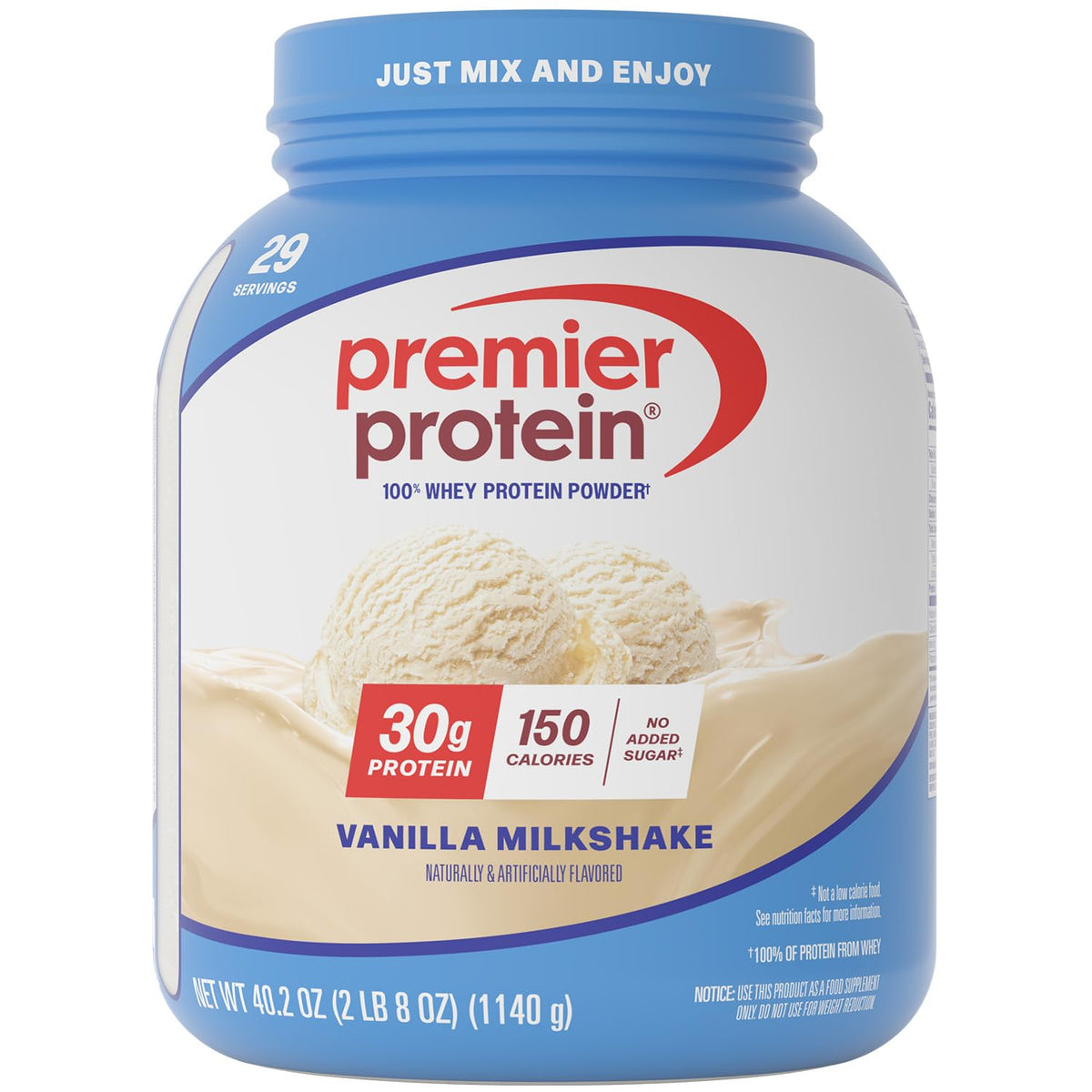 Premier Protein Powder 30g Protein, No Added Sugar, 100% Whey, Keto Friendly