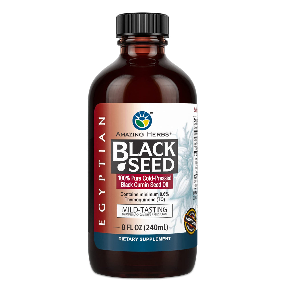 Amazing Herbs Black Seed Oil Liquid Dietary Supplement