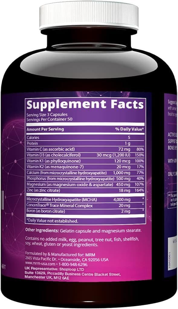 MRM Bone Maximizer III - MCHA Calcium with D3 & K2 MK-7

