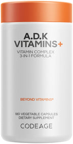 Codeage ADK Vitamins+ A D3 K1 K2 Fat-Soluble Multivitamin

