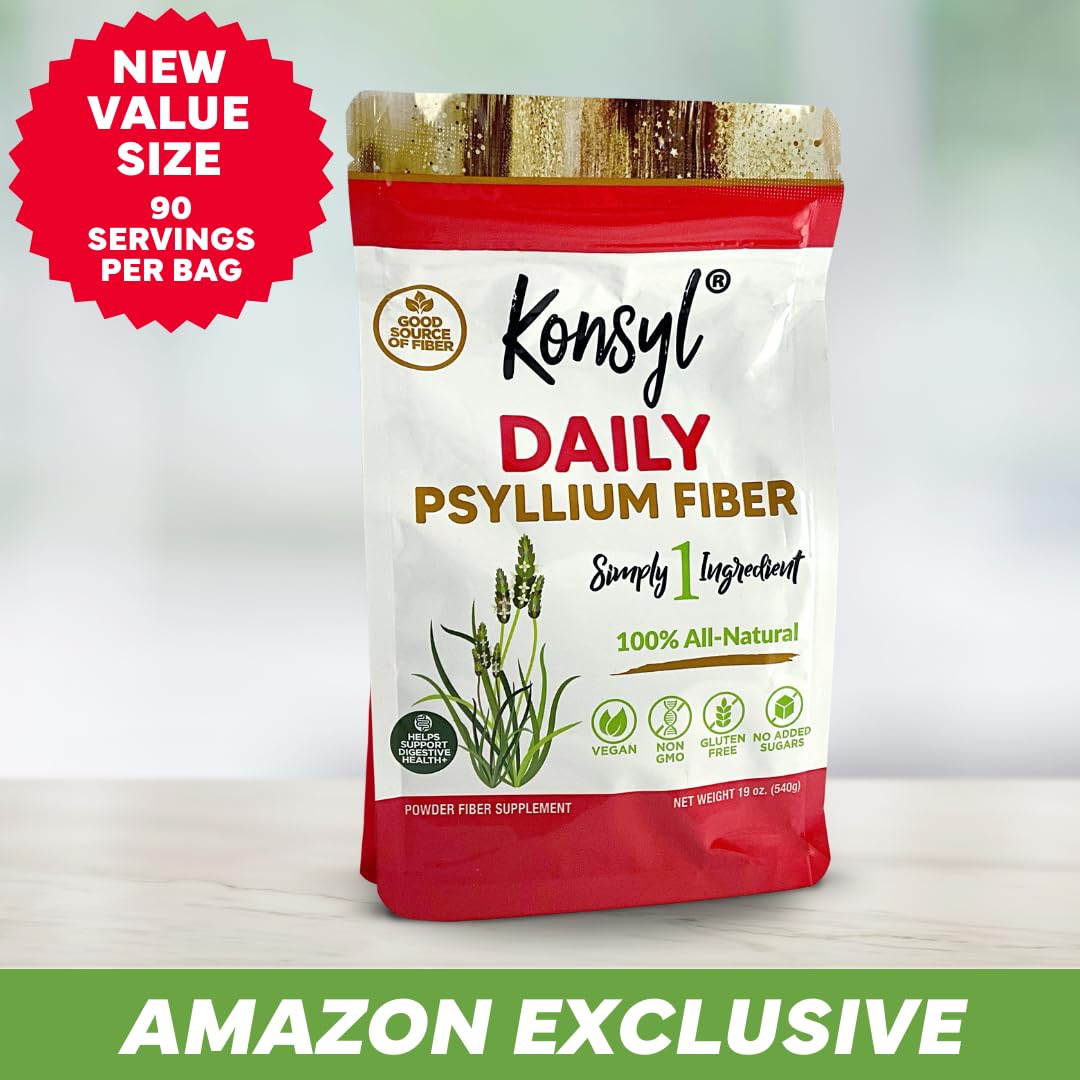 Konsyl Daily Psyllium Fiber Powder Unflavored Soluble Fiber

