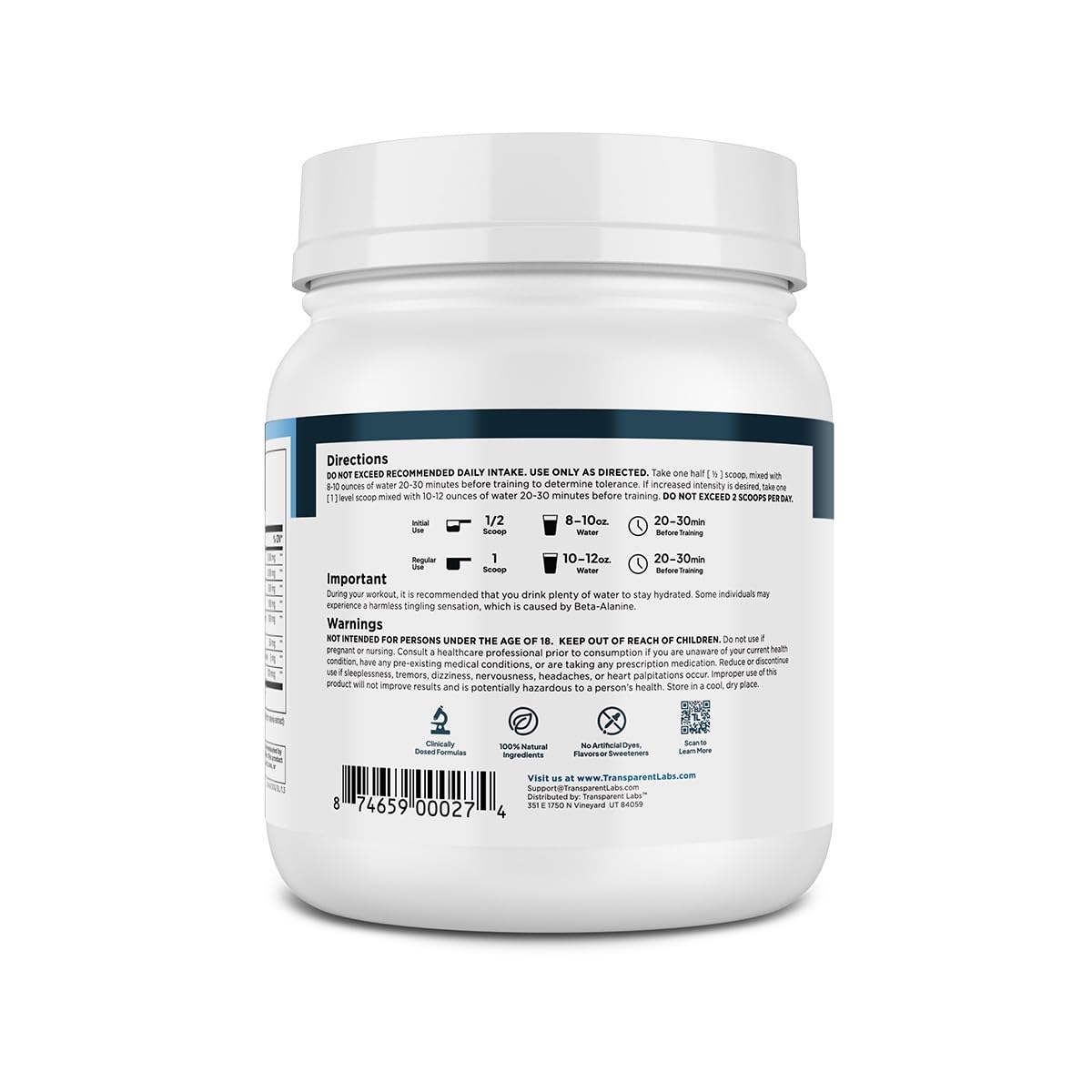 Transparent Labs Lean Pre-Workout - Body Recomposition

