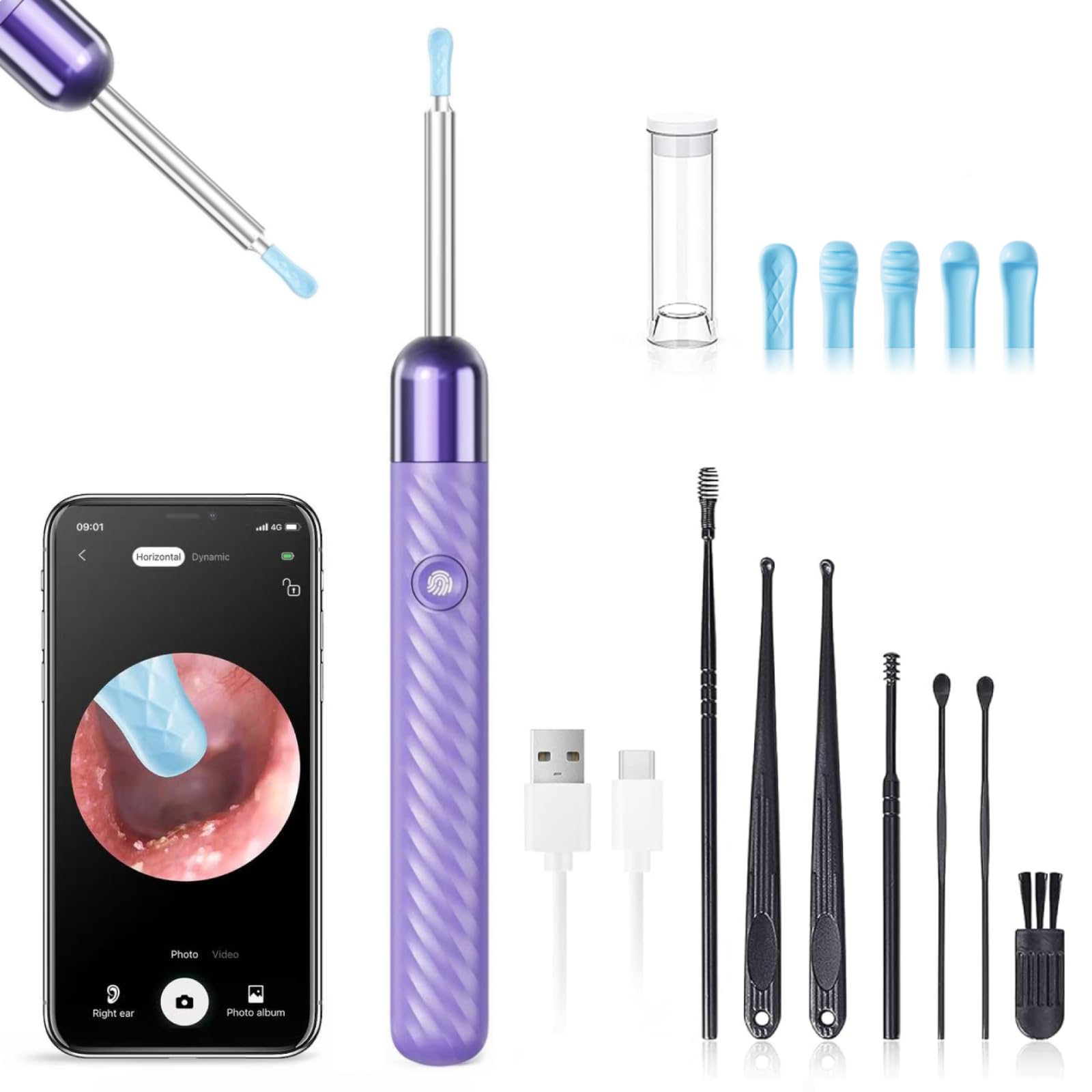 LEIPUT Earwax Removal Kit with 1080P Ear Camera