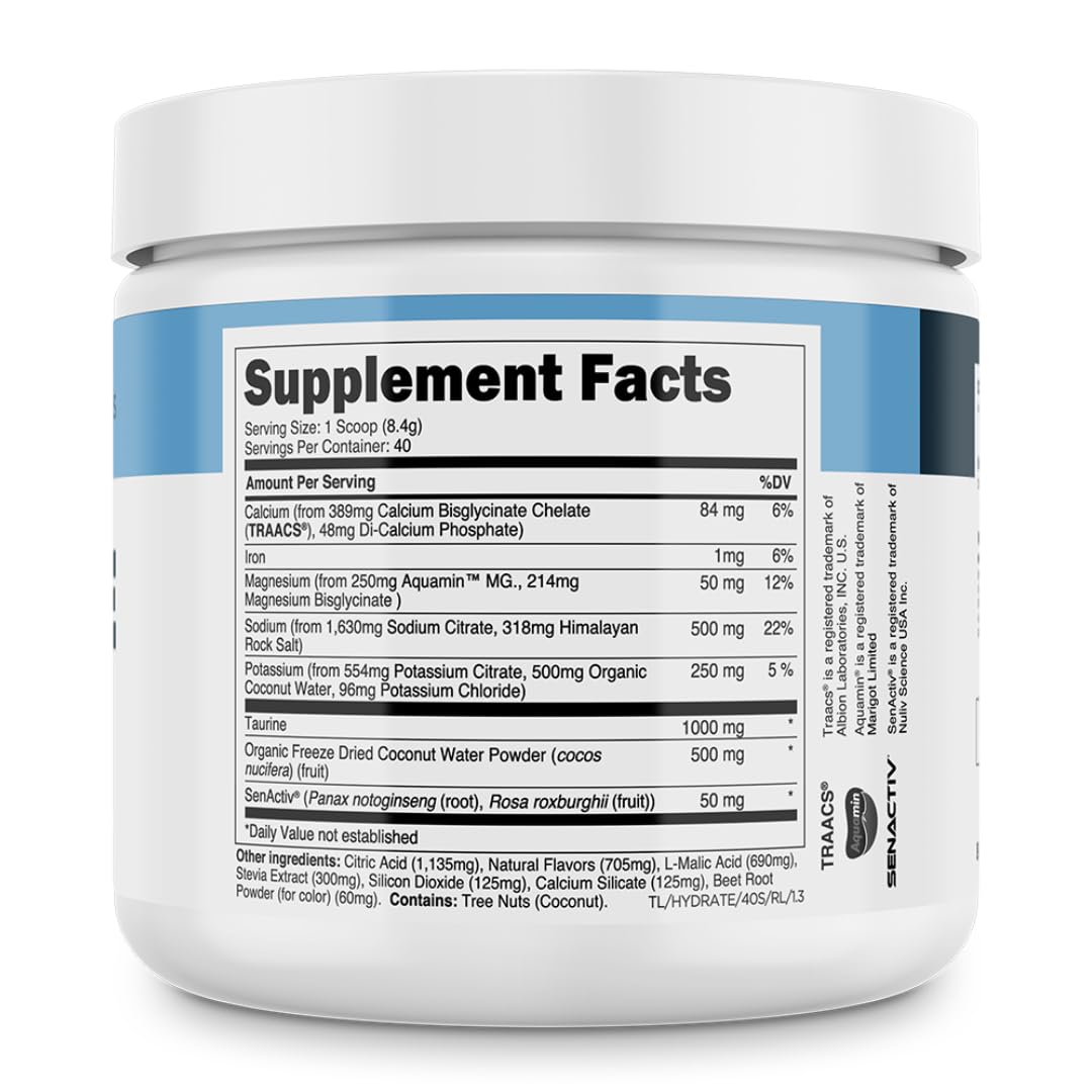 Hydrate Sugar Free Electrolyte Powder | Transparent Labs


