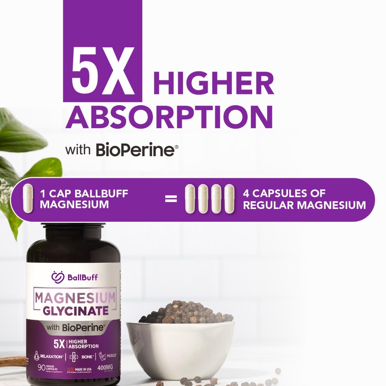 Balance Buff Magnesium Glycinate Supplement

