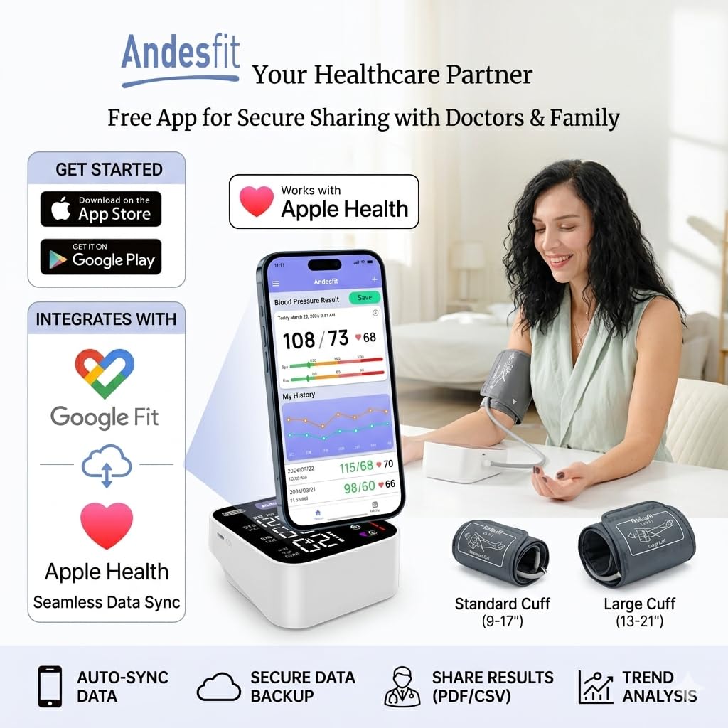 Andesfit Blood Pressure Monitor – FDA-Cleared Home Use

