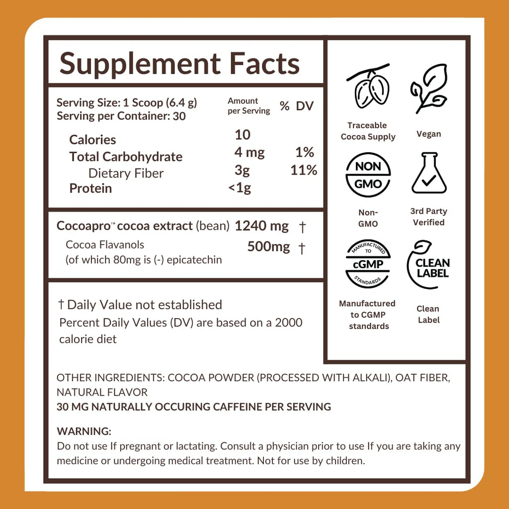 CocoaVia Cocoa Flavanols 500mg – Heart & Brain Support

