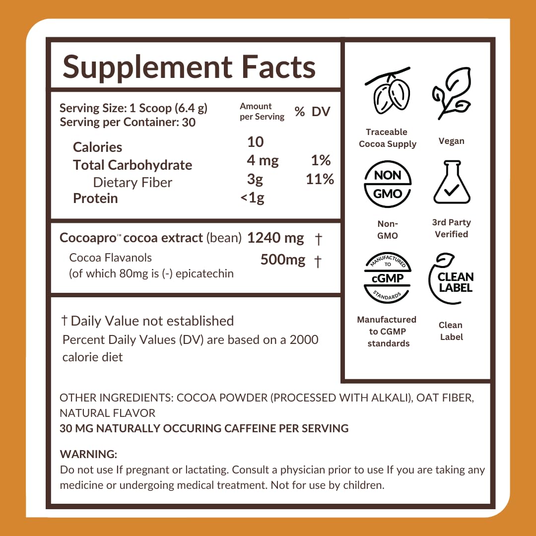 CocoaVia Cocoa Flavanols 500mg – Heart & Brain Support

