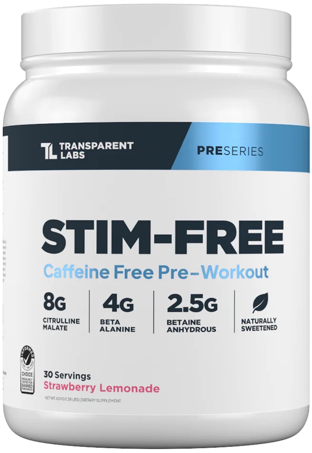 Transparent Labs Stim-Free Pre-Workout Powder

