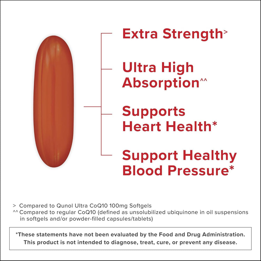 Qunol CoQ10 Softgels 200mg Ultra High Absorption | Heart

