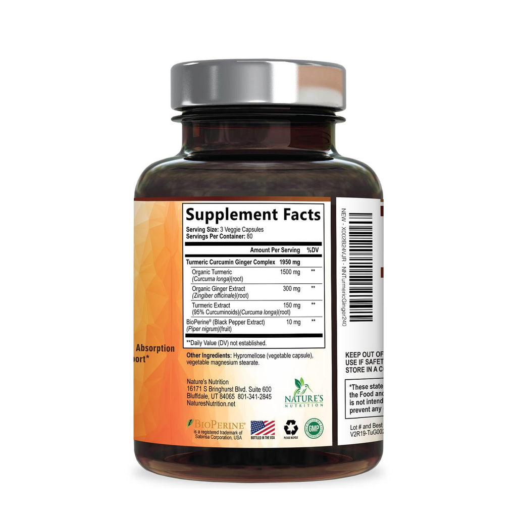 Turmeric Curcumin Supplement with Ginger & BioPerine


