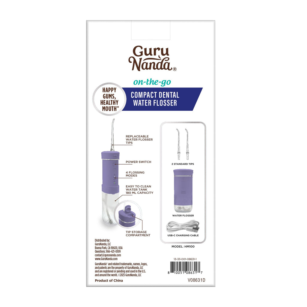 Water Flosser by GuruNanda – Mini Travel Cordless

